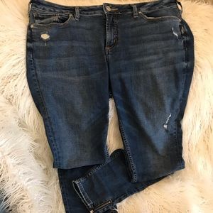 Silver Aiko Skinny Side zipper Jeans